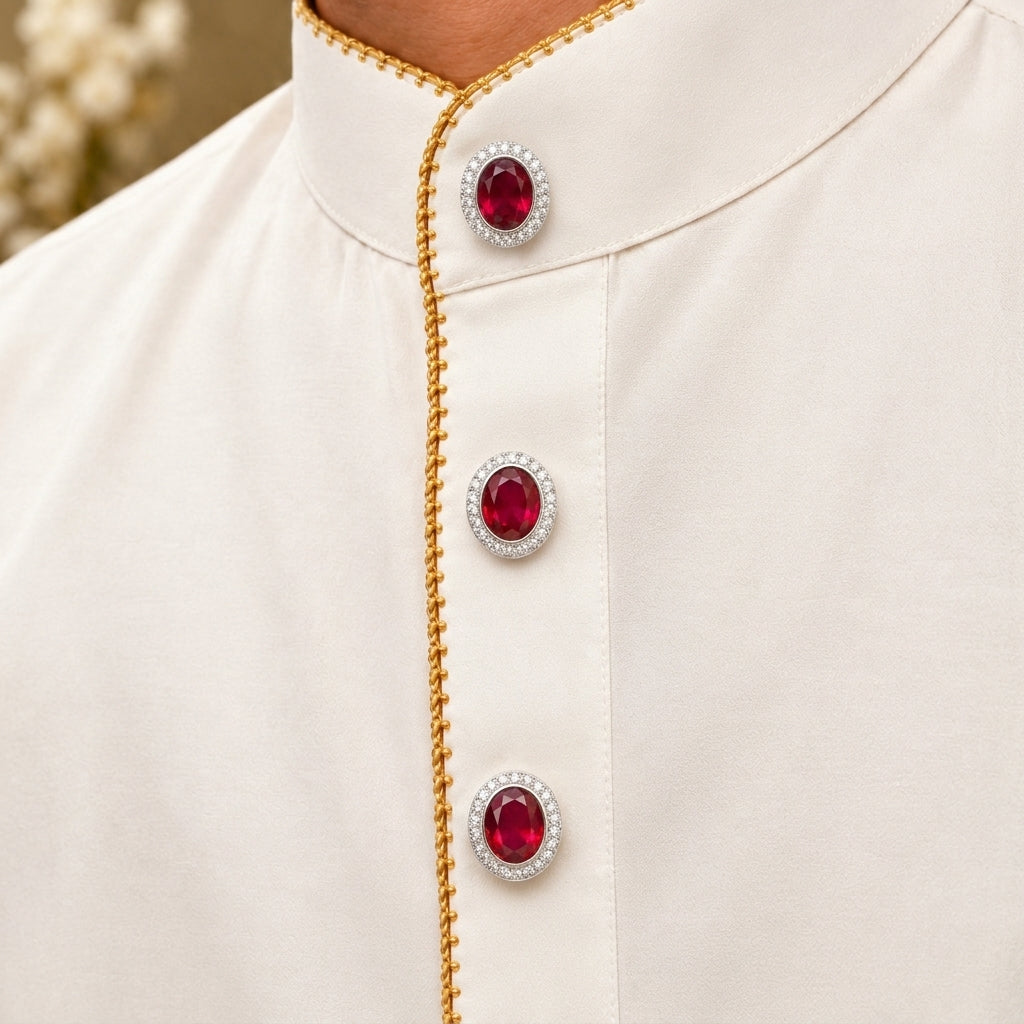 Pigeon Blood Red Ruby Buttons