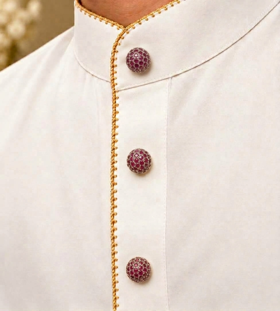 Ruby Stud Buttons