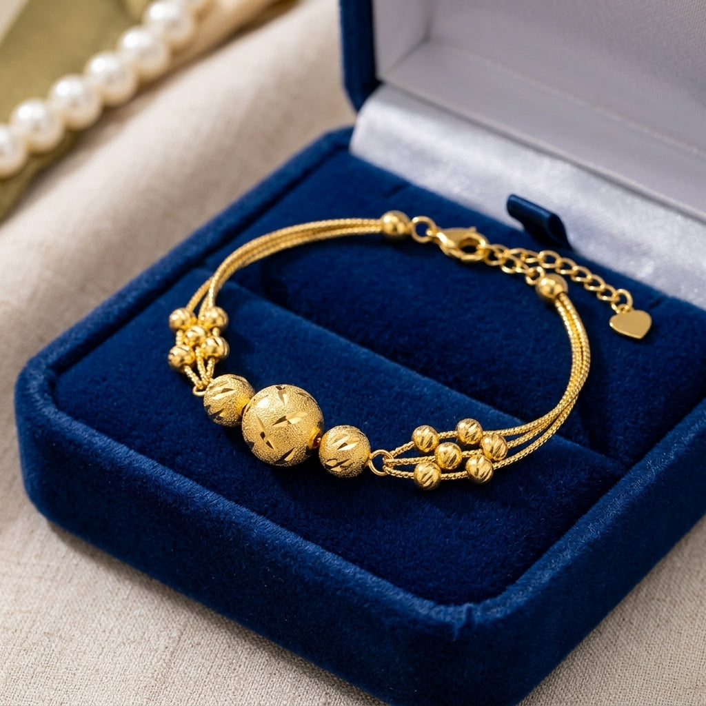 Triple-Strand Beaded Bracelet