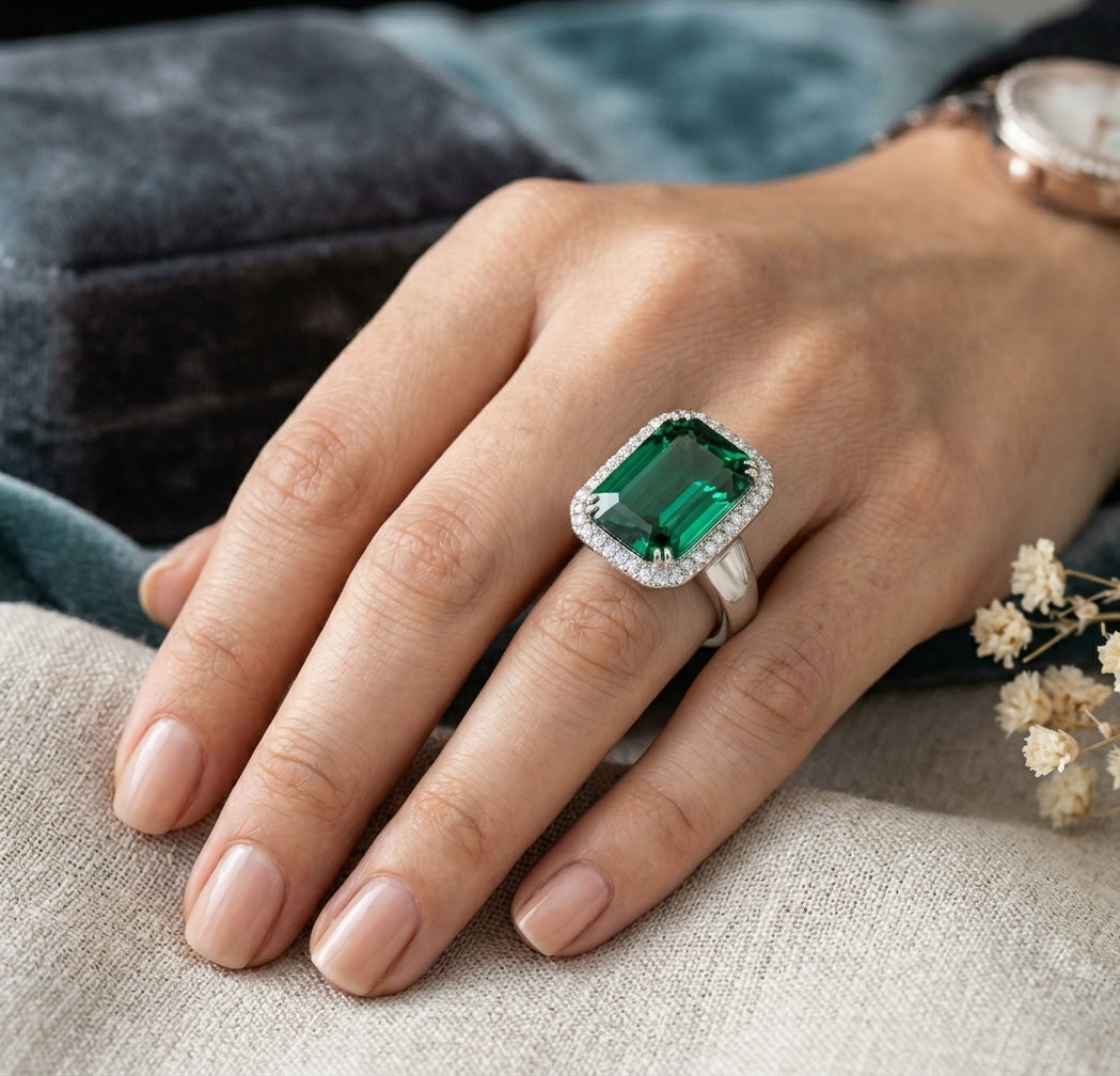 Emerald Bold Ring
