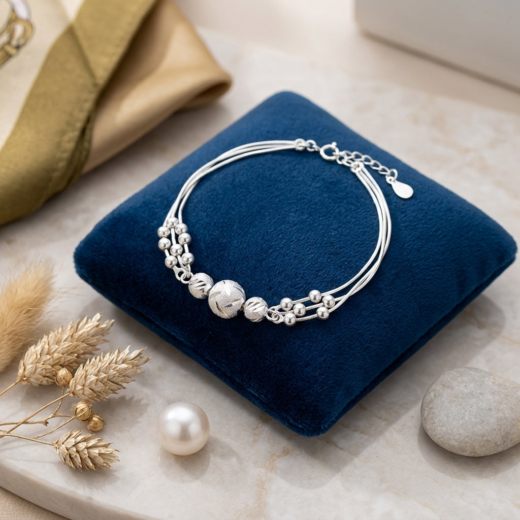 Triple-Strand Beaded Bracelet