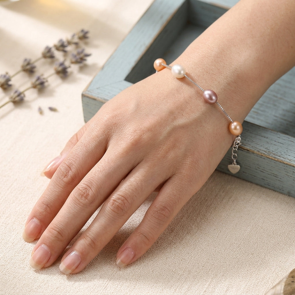 Fresh Multi-Color Pearl Bracelet