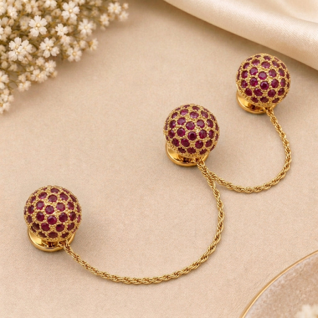Ruby Stud Buttons
