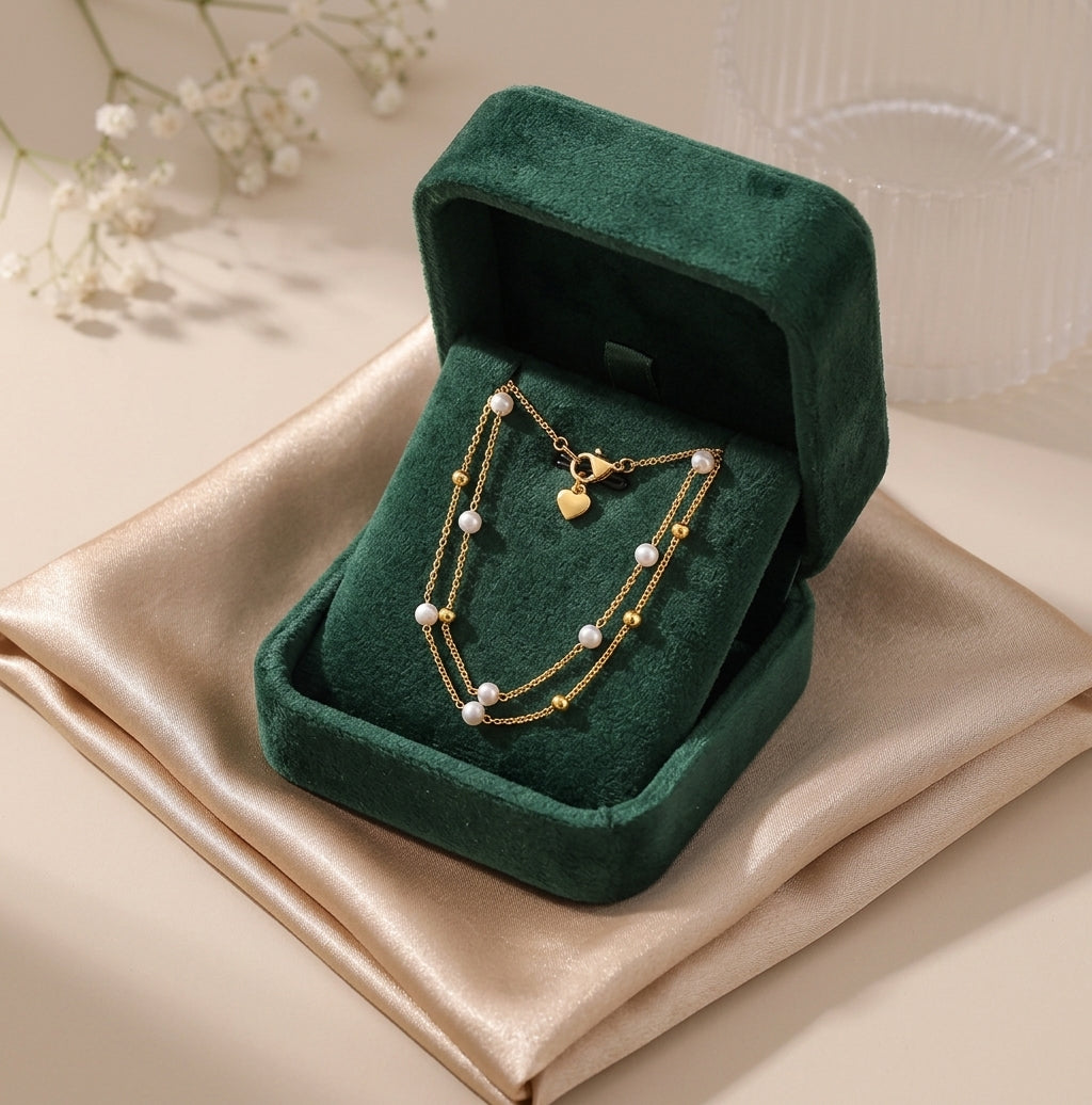 Double Round Pearl Bracelet