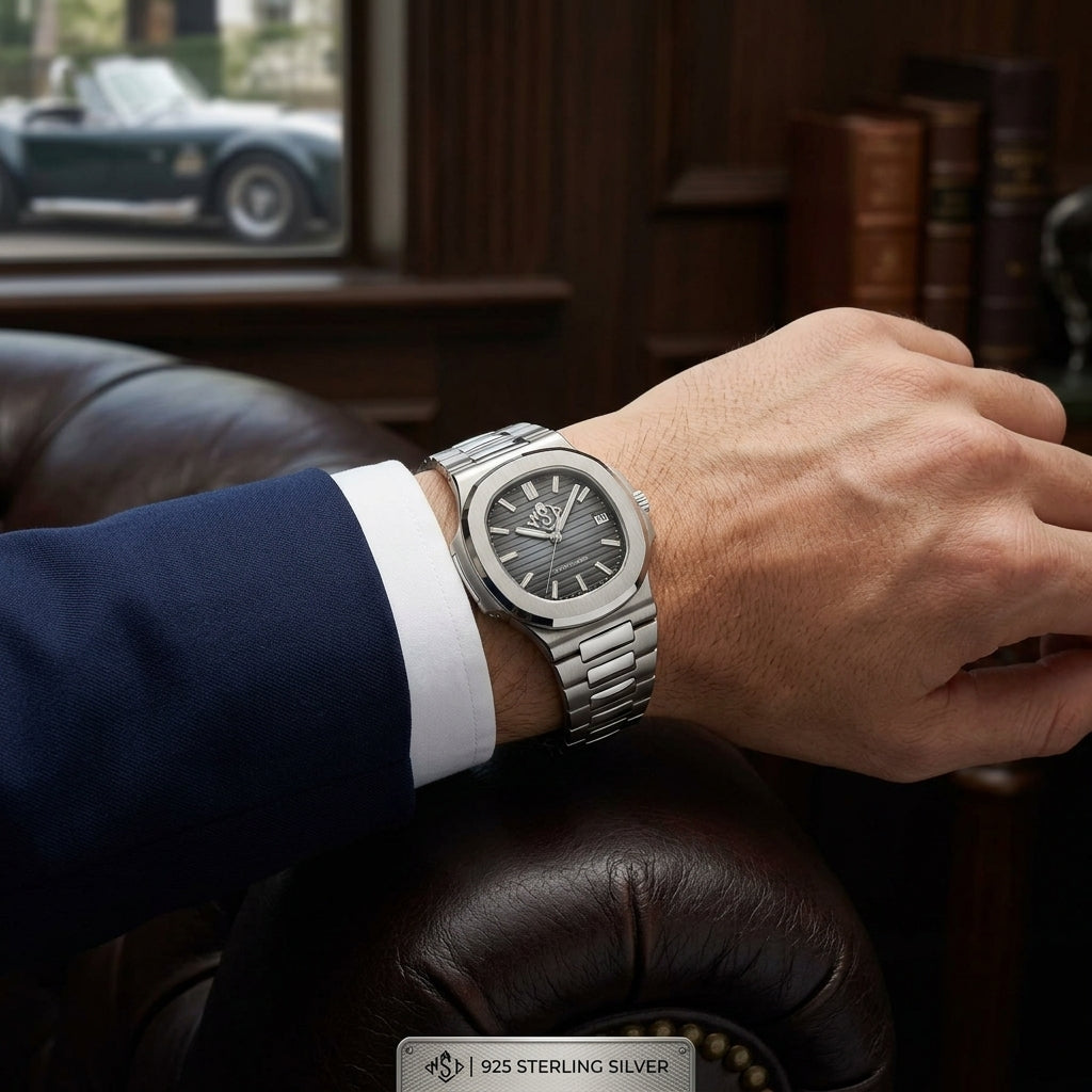 925 Sterling Silver Watch – Hallmarked Luxury Timepiece