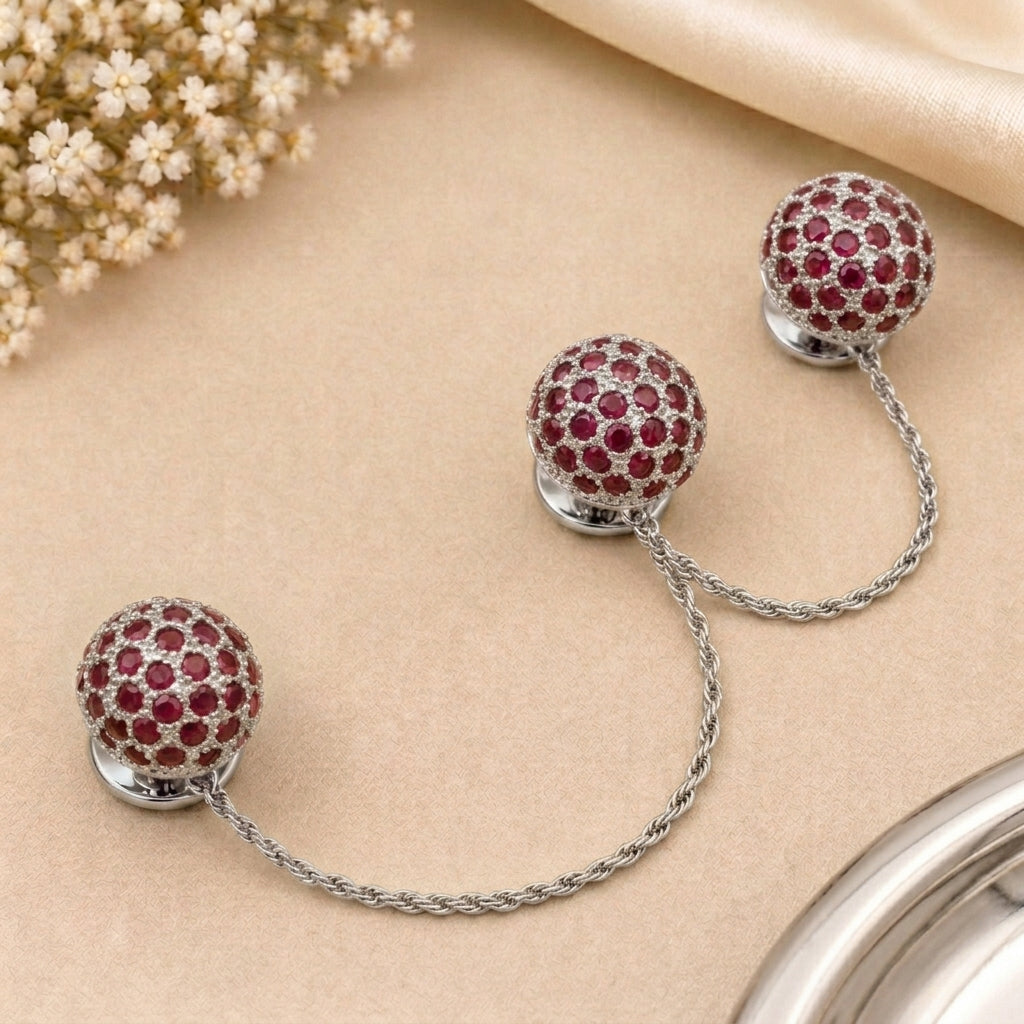Ruby Stud Buttons