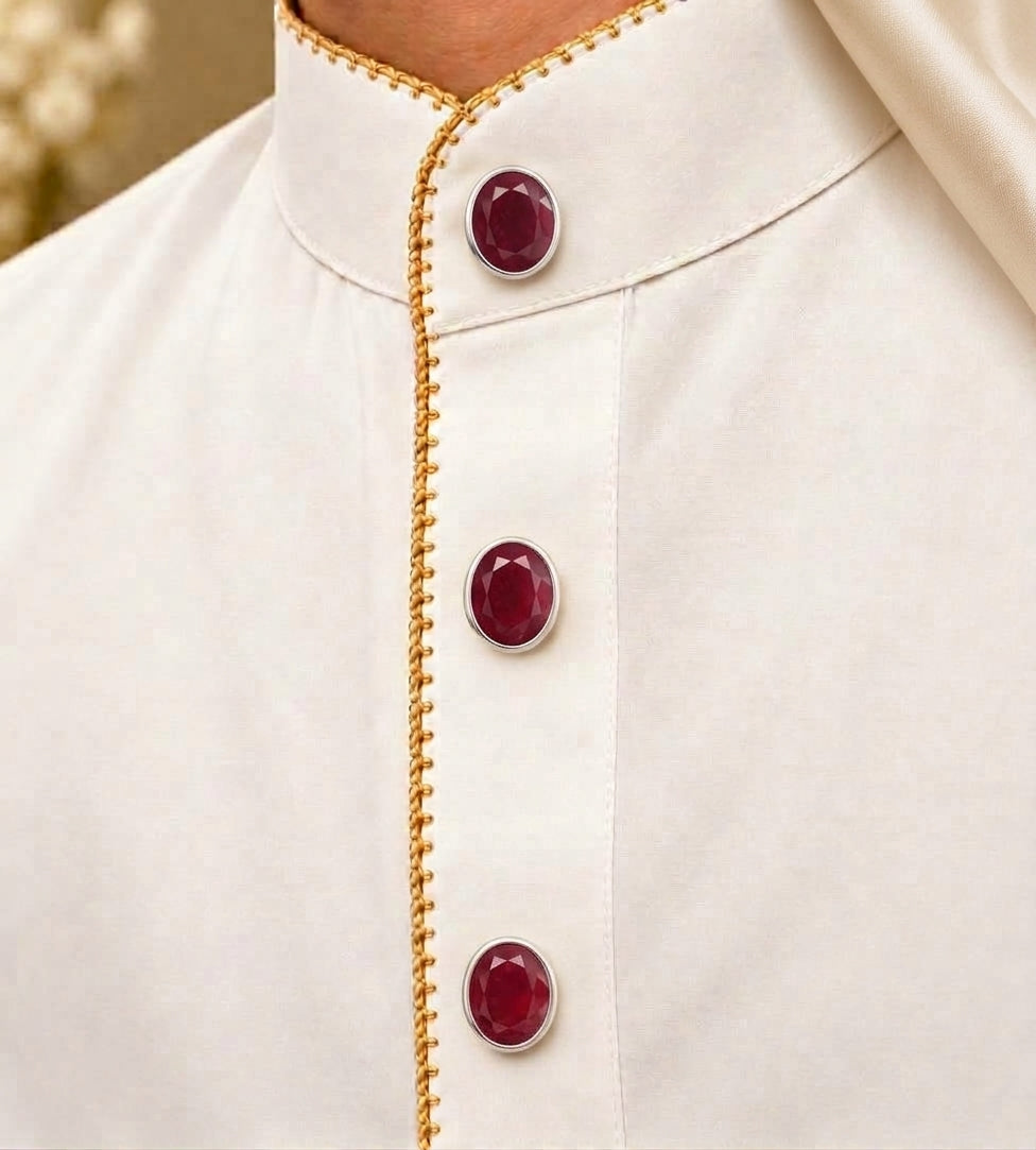 Indian Ruby ( Manak )Buttons