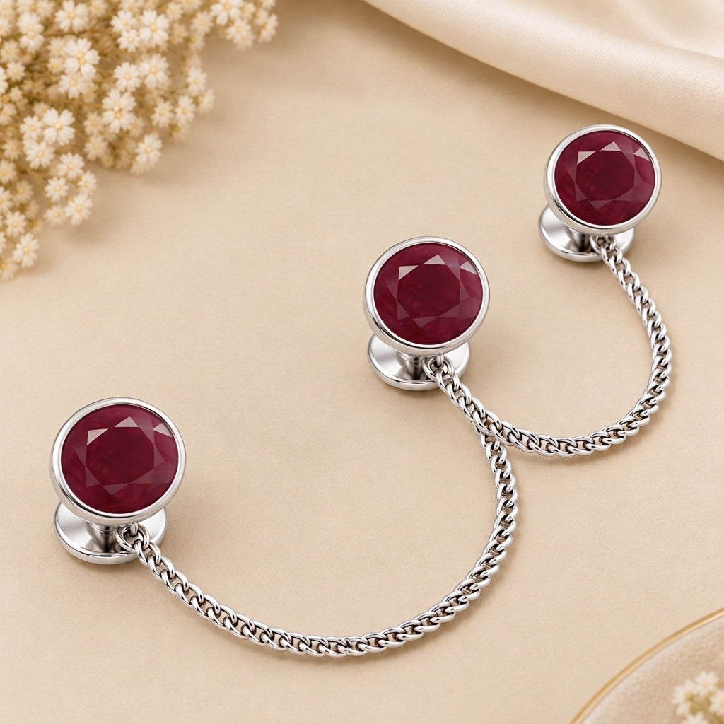 Indian Ruby ( Manak )Buttons