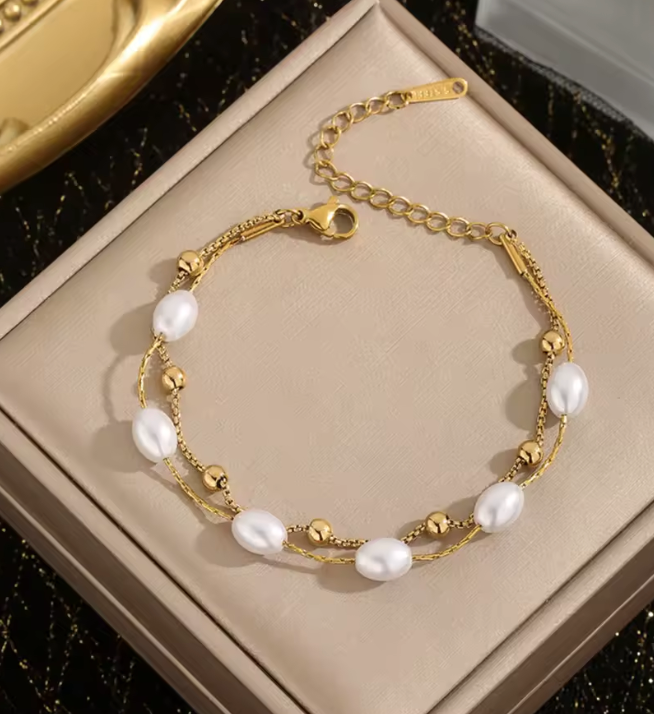 Double Layer Pearl Bracelet