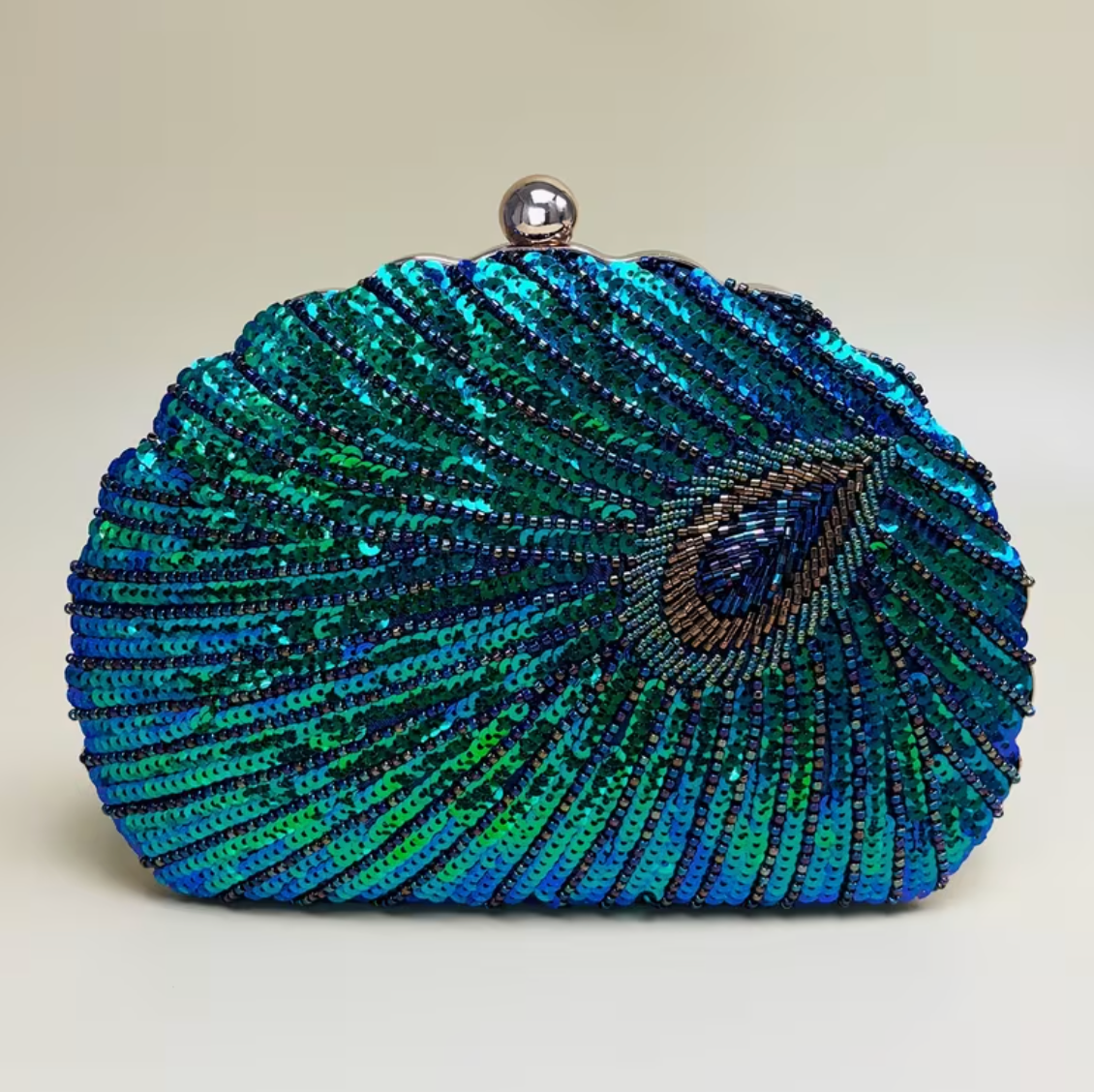 Shell Bead Sequined Handbag