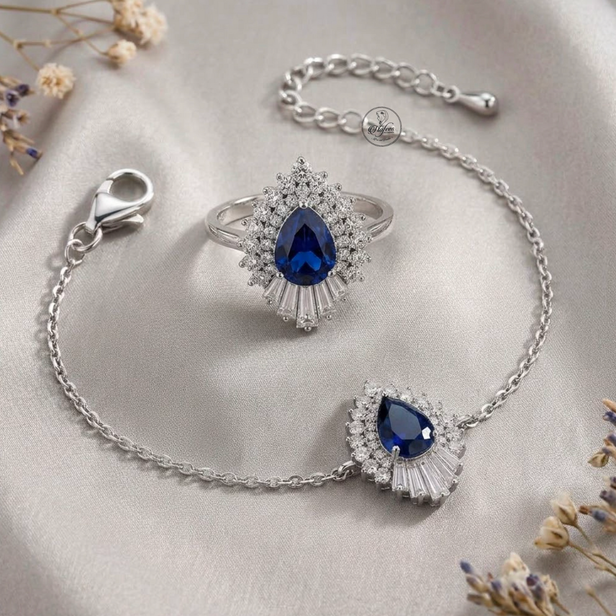Sapphire Tear Drop Combo