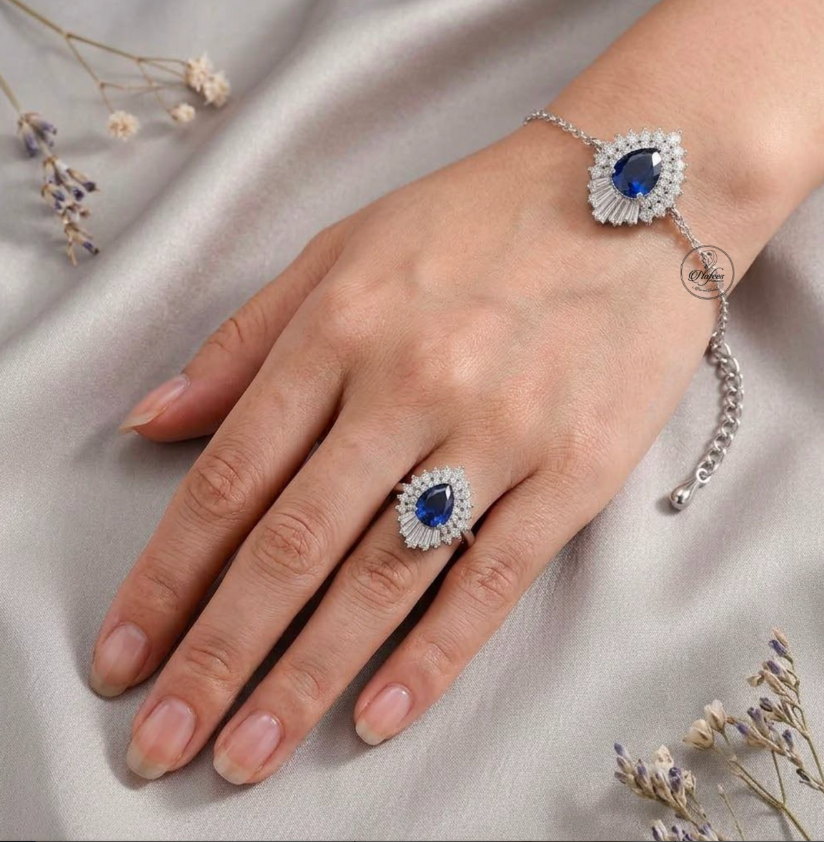 Sapphire Tear Drop Combo