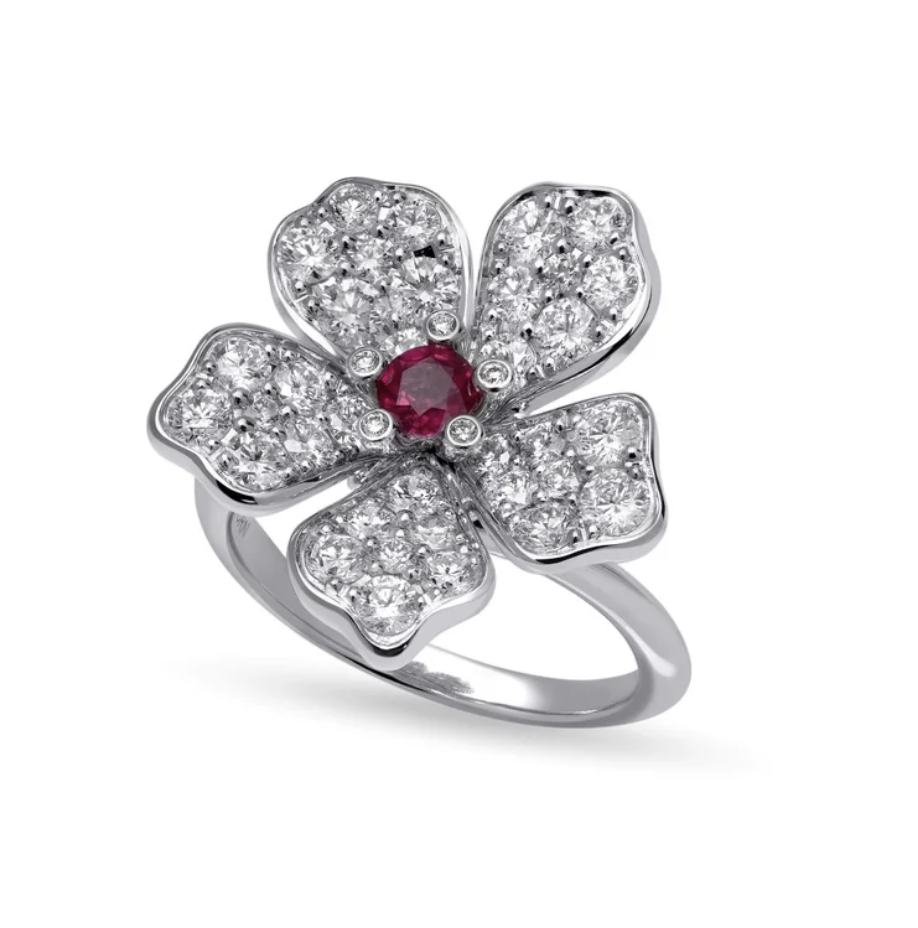 Diomond With Ruby Ring