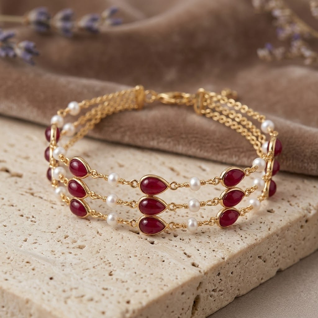 Tear Drop Ruby Pearl Combo