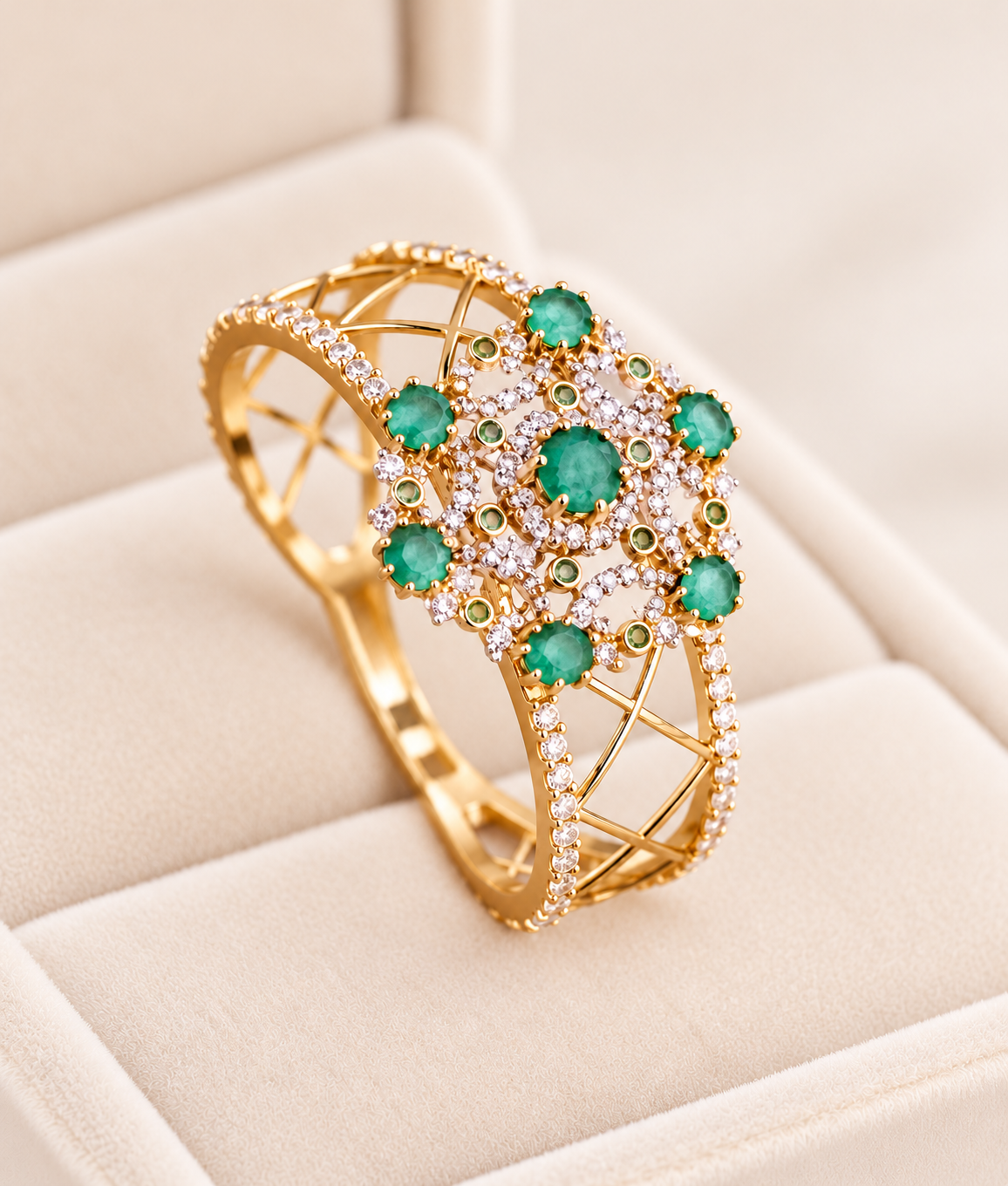 Green floral bracelet