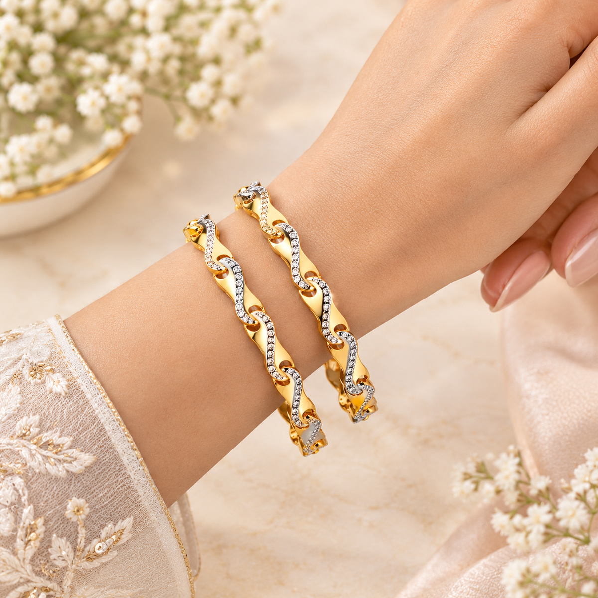 White Gold Bangle