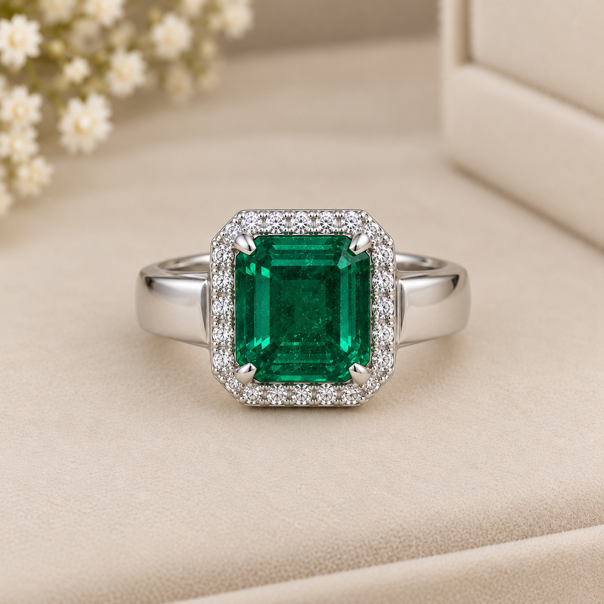 Emerald Green Men's Ring
