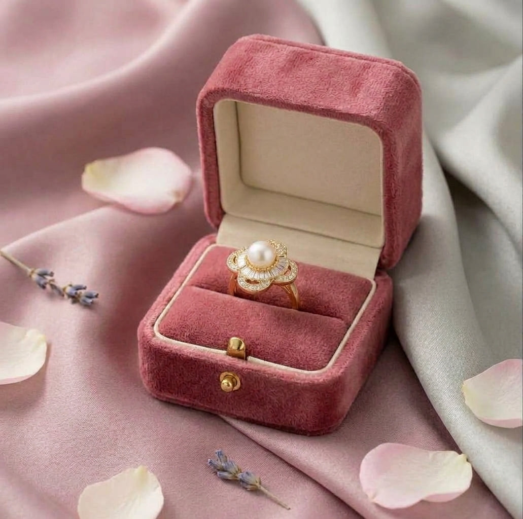 Pearl Blossom Floral Ring – Silver 925