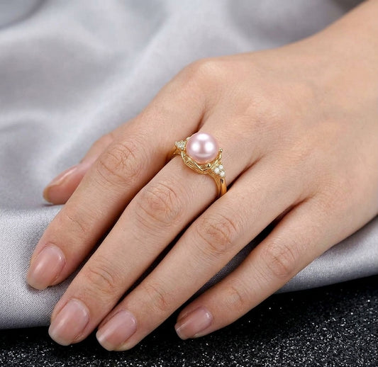Pink Freshwater Pearl RIng