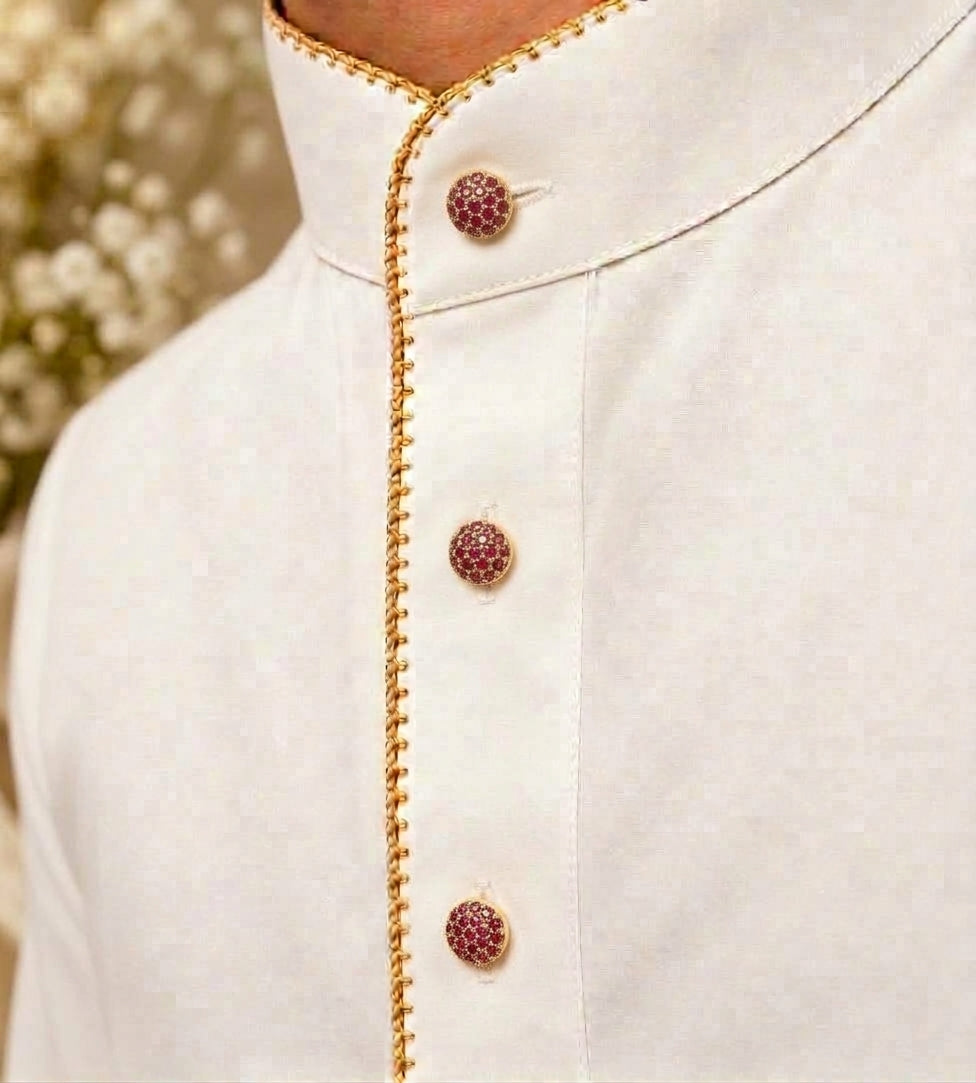 Ruby Stud Buttons
