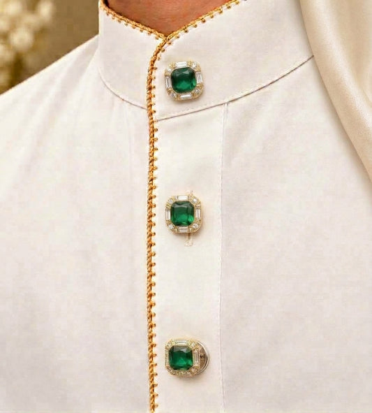 Emerald Square Buttons