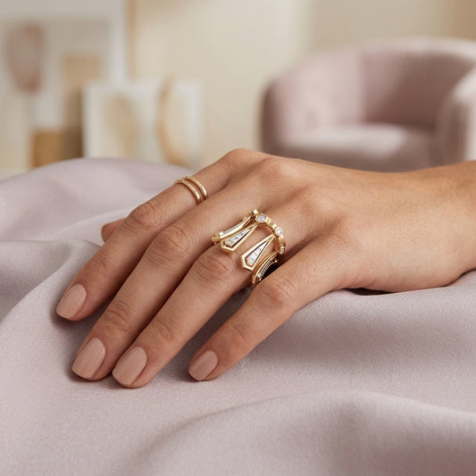 Royal Crown Statement Ring – Gold Plated Silver 925