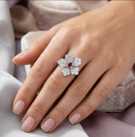 Diomond With Ruby Ring