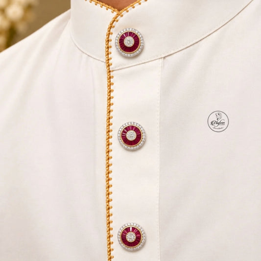 Round silver Buttons