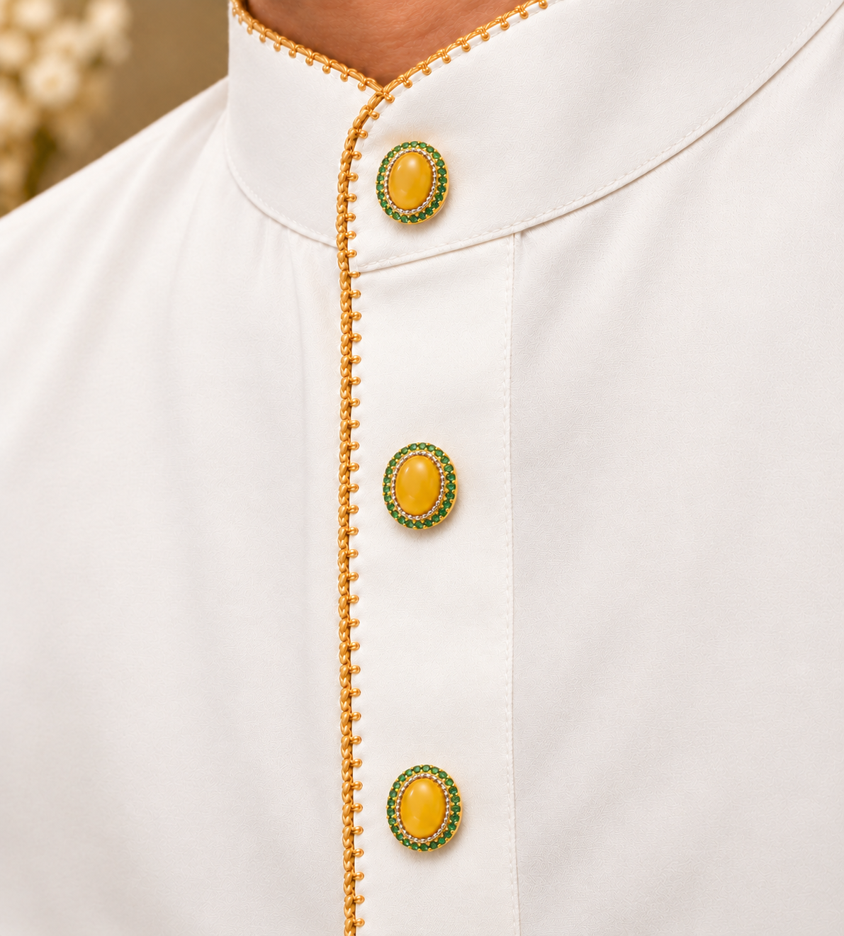 Yellow Amber(Kerba) Buttons