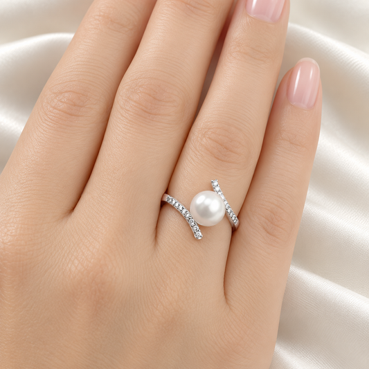Pearl Bypass Ring — model hand