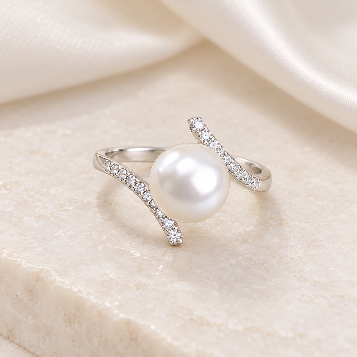 Pearl Bypass Ring — light background