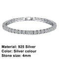 High quality 925 silver tennis bracelet, exquisite hip-hop fashion, original design for men and women, bracelet jewelry gift