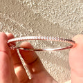 Hot Brand Pure 925 Sterling Silver Jewelry For Women Rose Gold Bangle Diamond Bangle Wedding Jewelry Around Rivet Bangle Jewelry