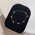 925 Sterling Silver Shiny Flower Bracelet