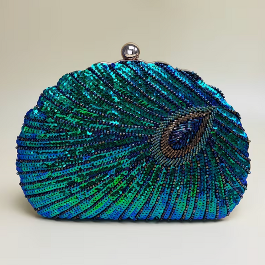 Shell Bead Sequined Handbag