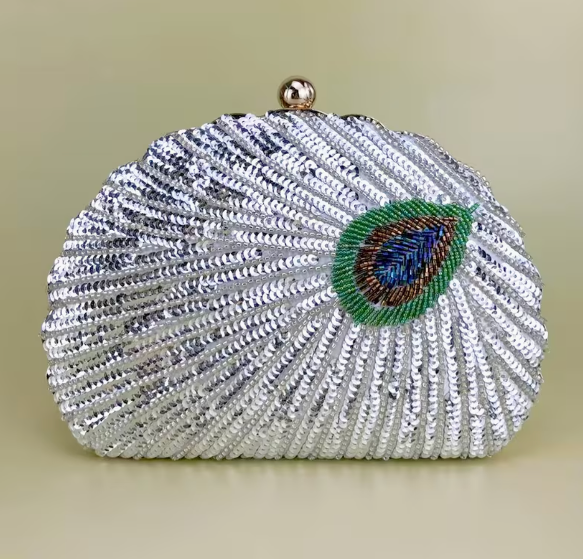 Shell Bead Sequined Handbag