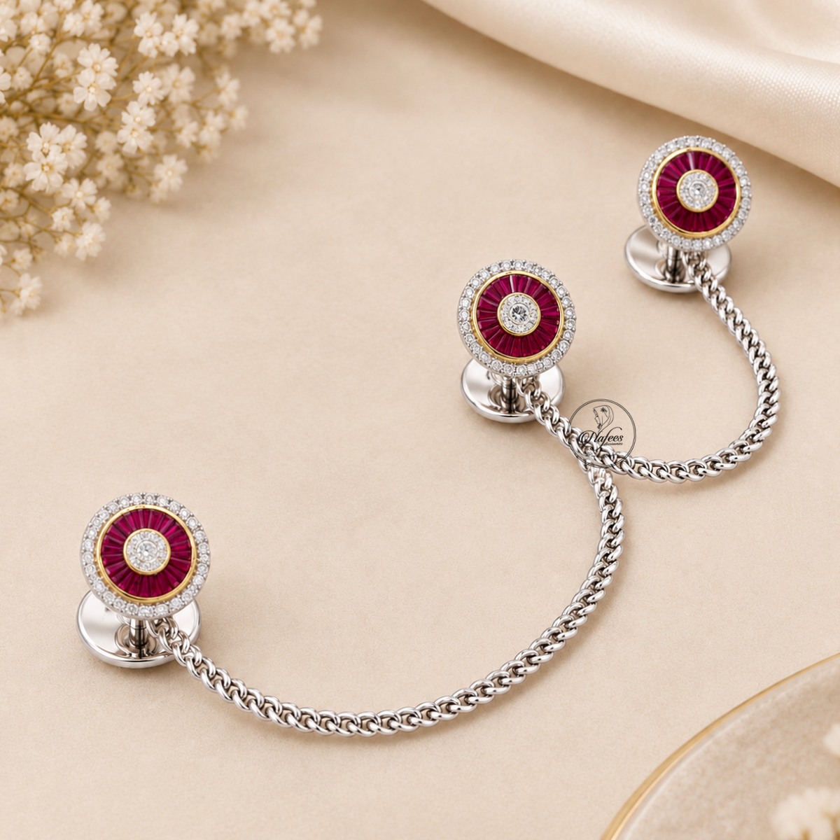 Round silver Buttons