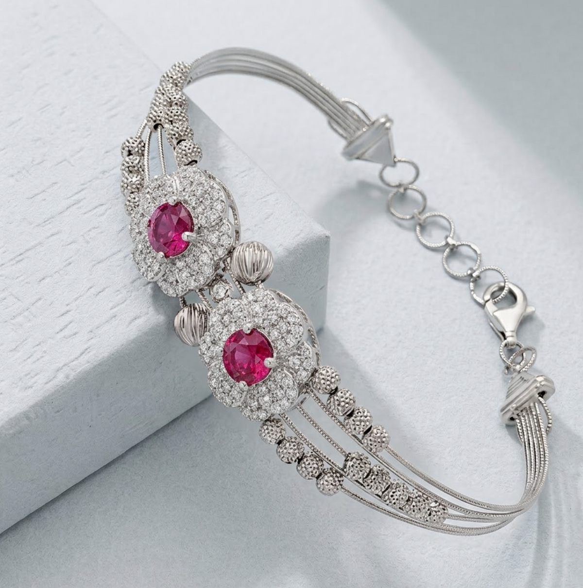 Silver Italian Kada Bracelet