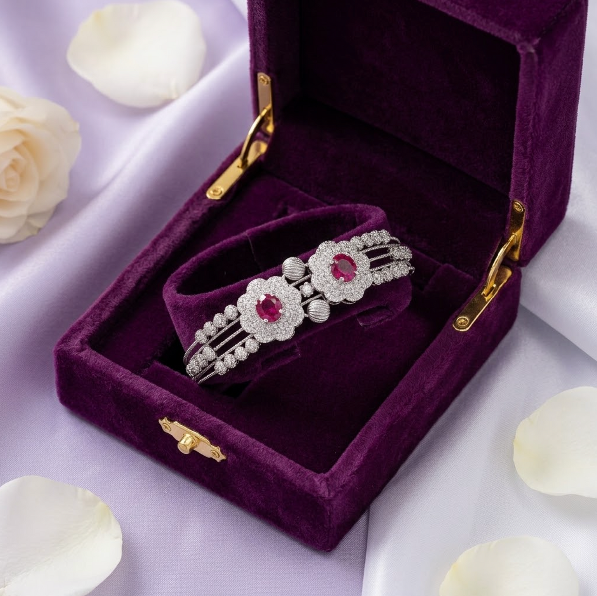 Silver Italian Kada Bracelet
