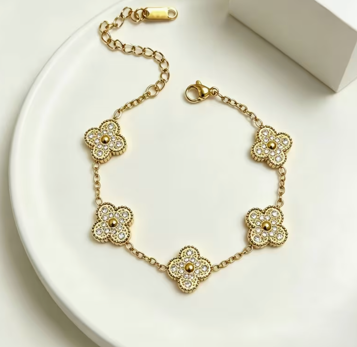 Silver Clover Bracelet