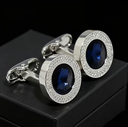 Geometric Round Cufflinks