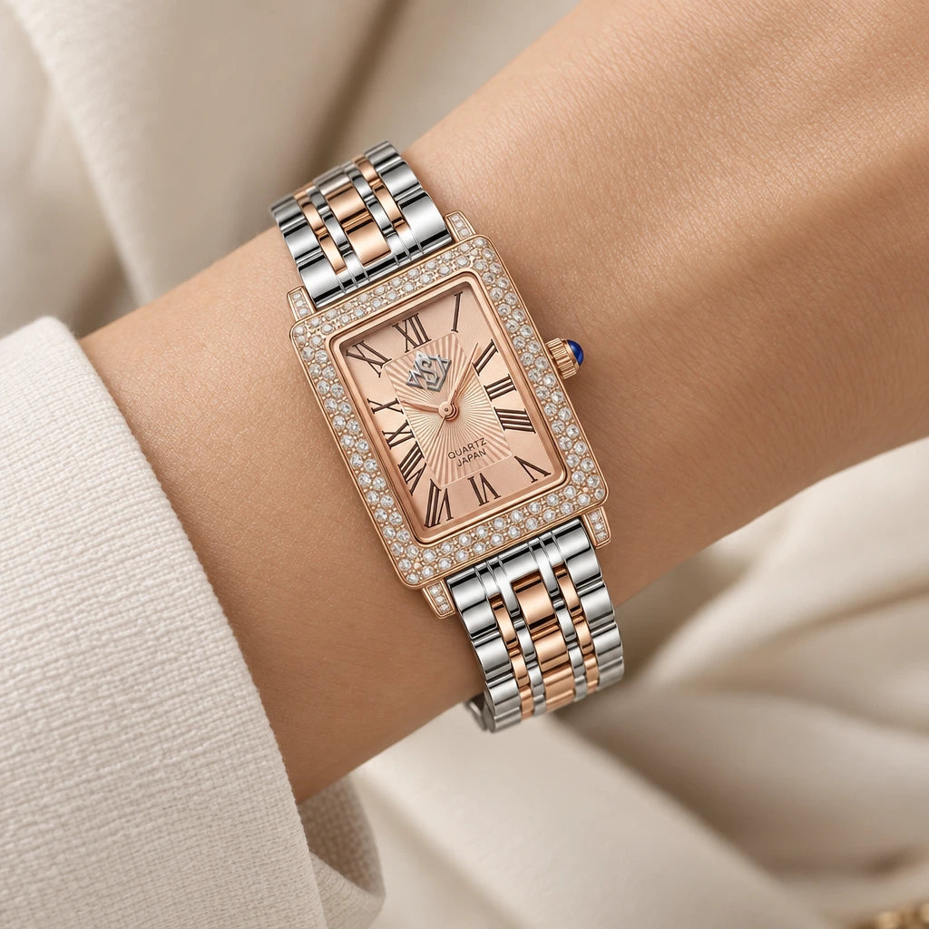 Silver Watch | **AI IMAGE GENERATION PROMPT — ELEGANT SILVER WOMEN’S WATCH** Use my uploaded silver watch product image as the exact reference.