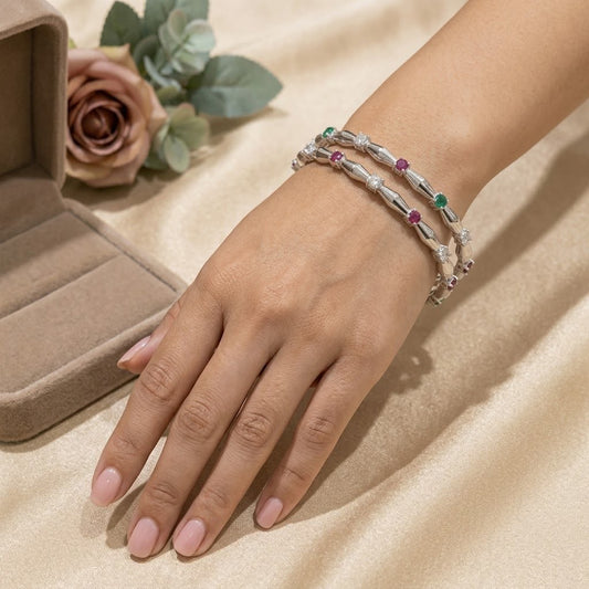Green & Ruby Bangle