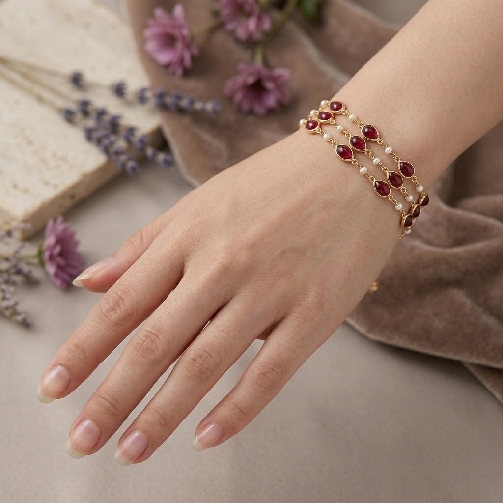 Tear Drop Ruby Pearl Combo