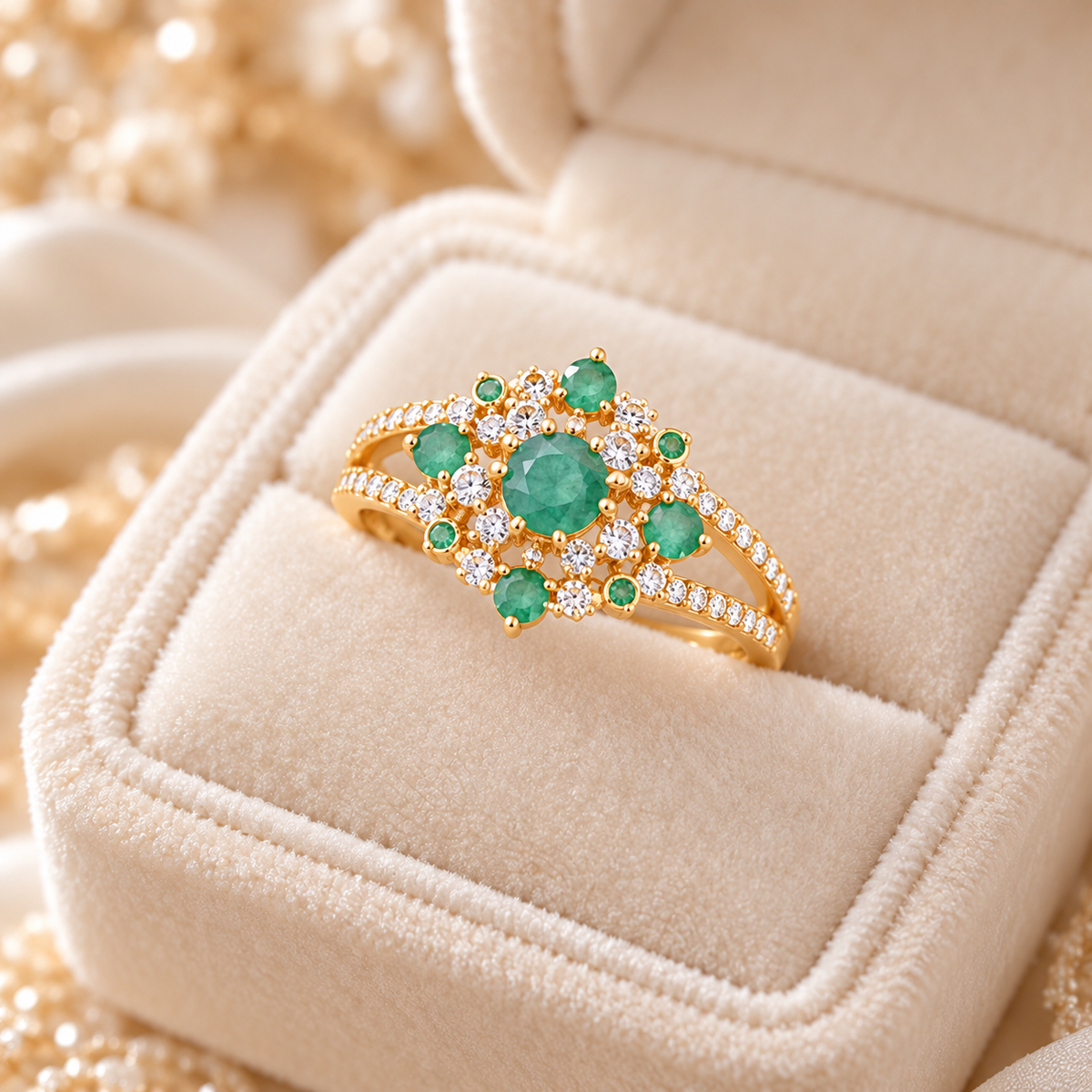 Matching floral ring