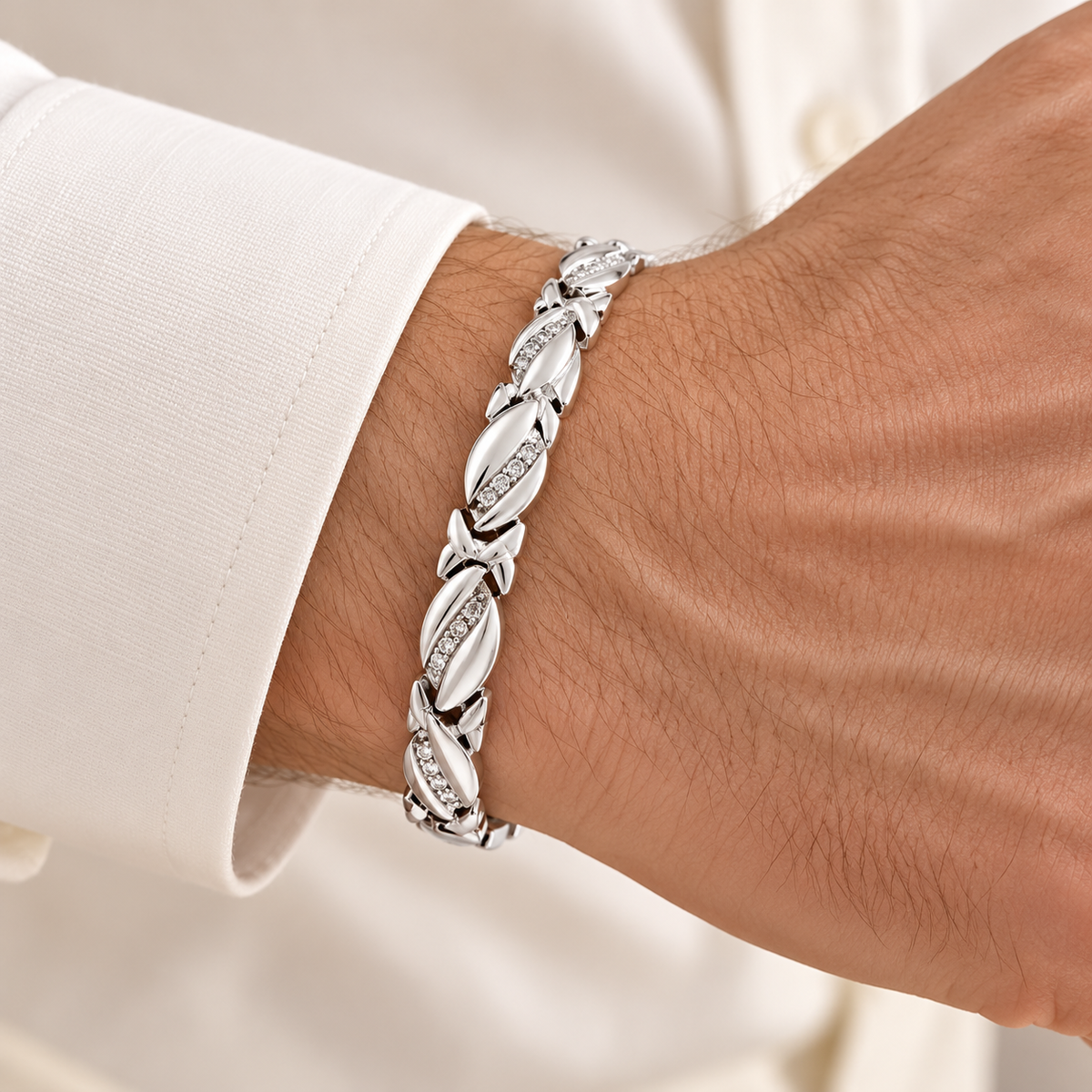 NSJMB03 bracelet on men's wrist
