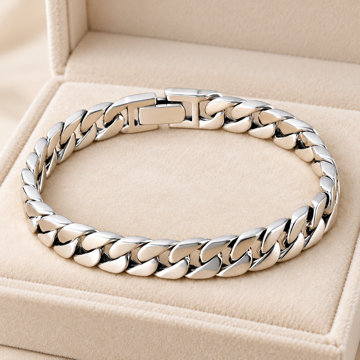 Men's Silver Curb Chain Bracelet
