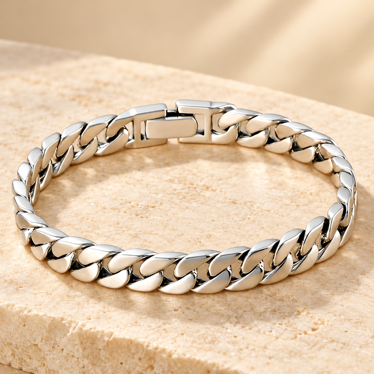 Men's Silver Curb Chain Bracelet