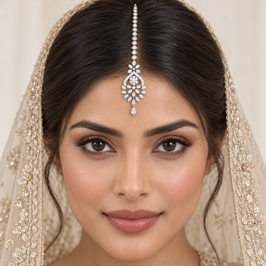 Floral Leaf Drop Maang Tikka